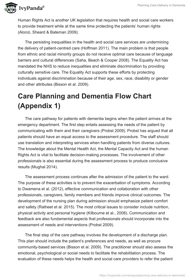Planning Care Delivery in Dementia. Page 4