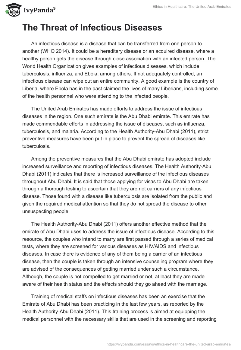 Ethics in Healthcare: The United Arab Emirates. Page 3