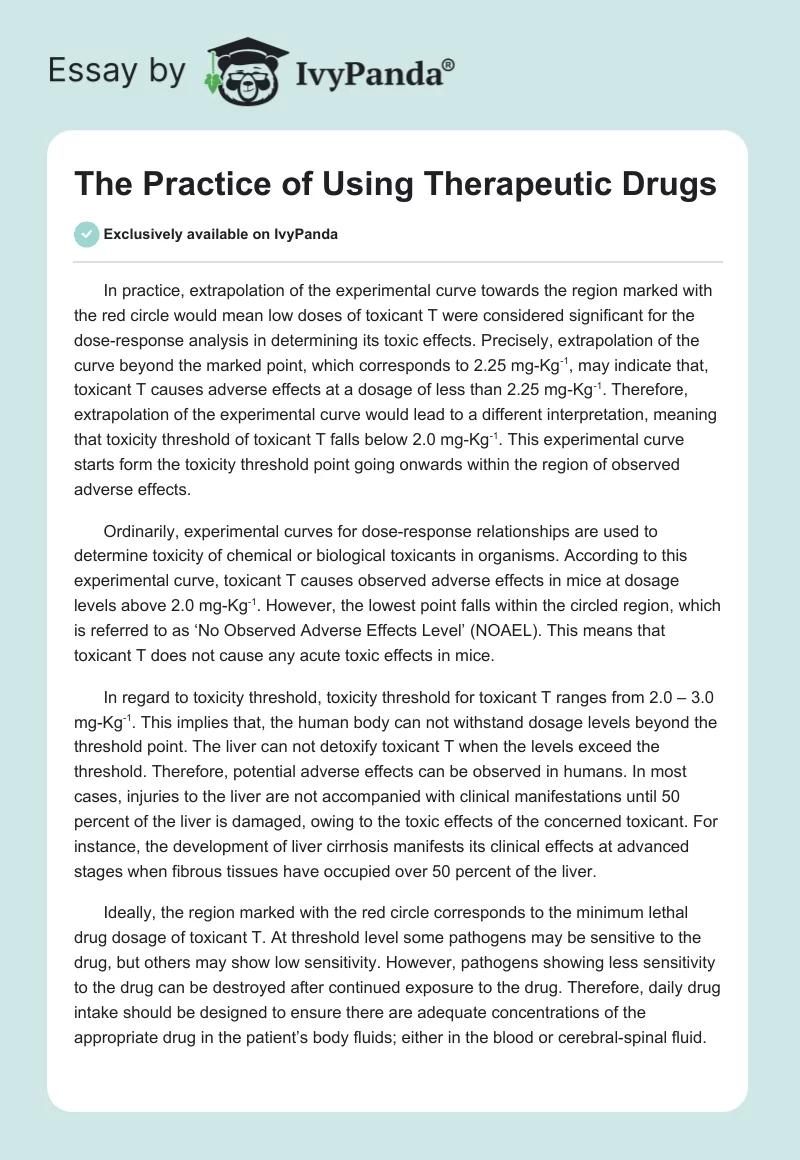 The Practice of Using Therapeutic Drugs. Page 1