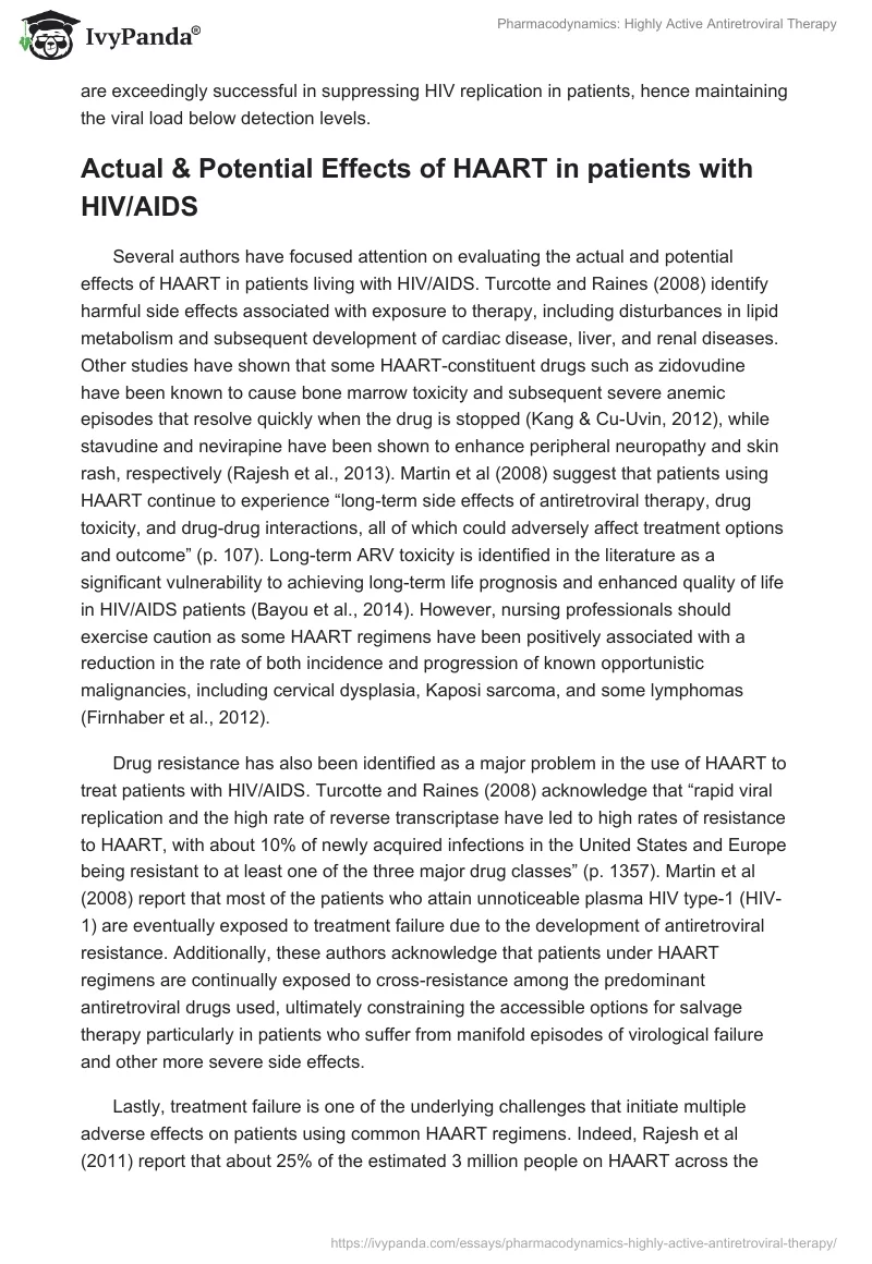Pharmacodynamics: Highly Active Antiretroviral Therapy. Page 5