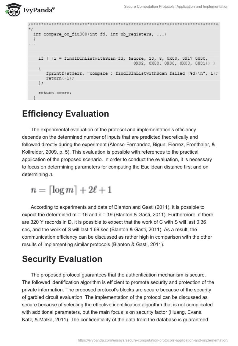 Secure Computation Protocols: Application and Implementation. Page 5