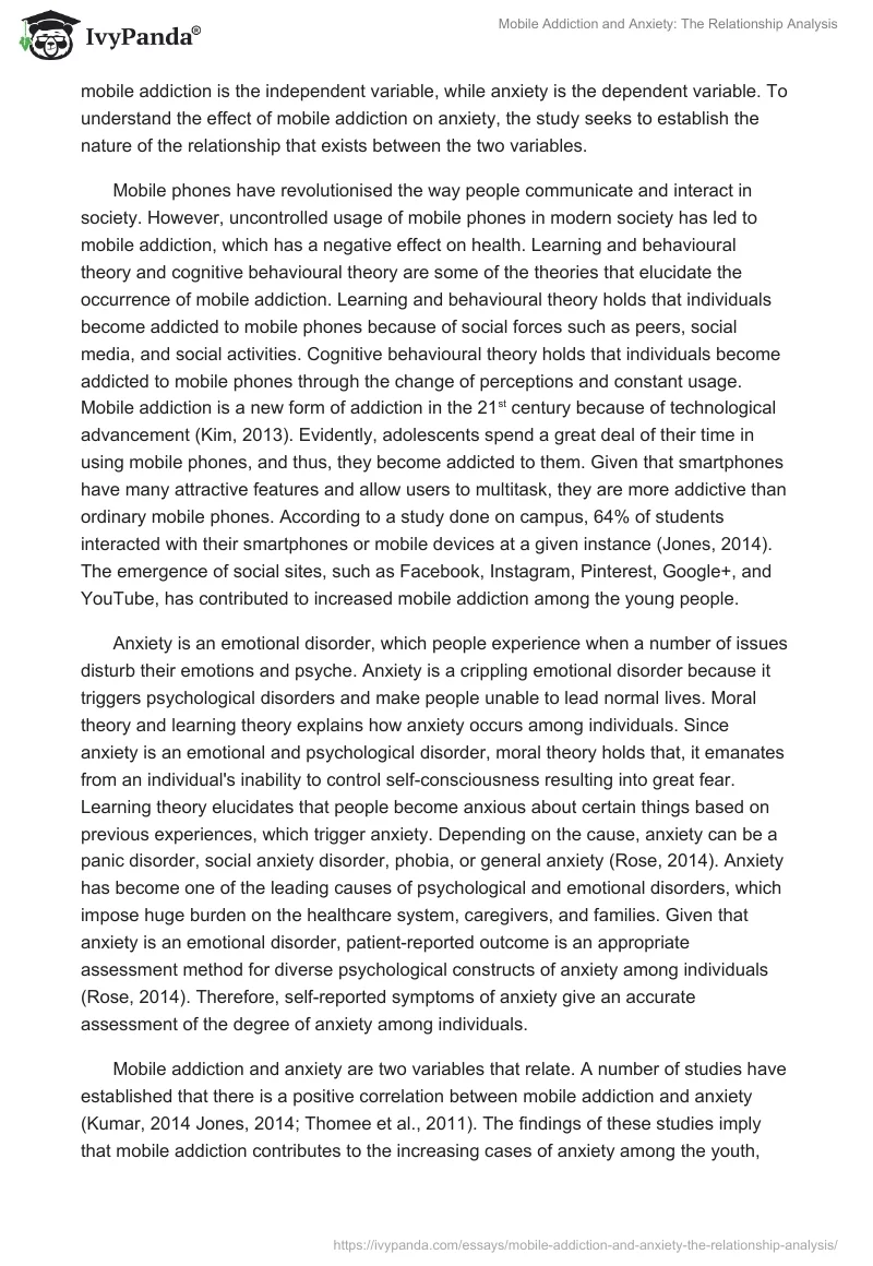 Mobile Addiction and Anxiety: The Relationship Analysis. Page 2