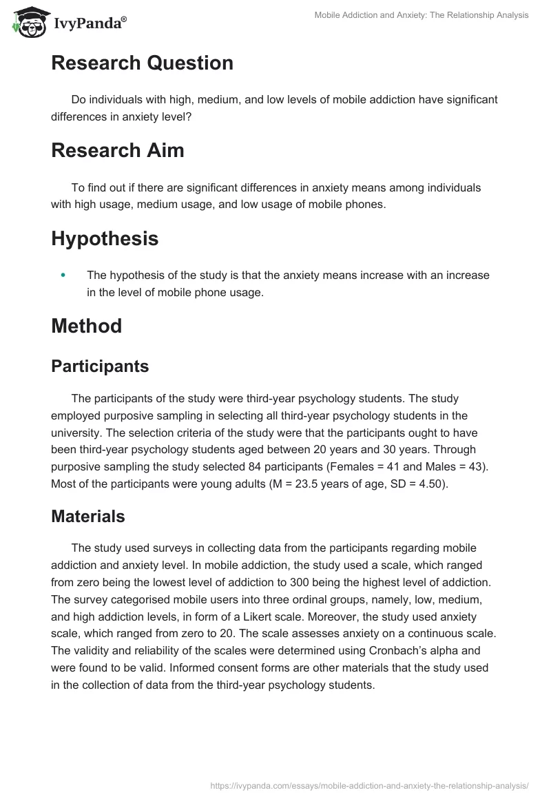 Mobile Addiction and Anxiety: The Relationship Analysis. Page 4