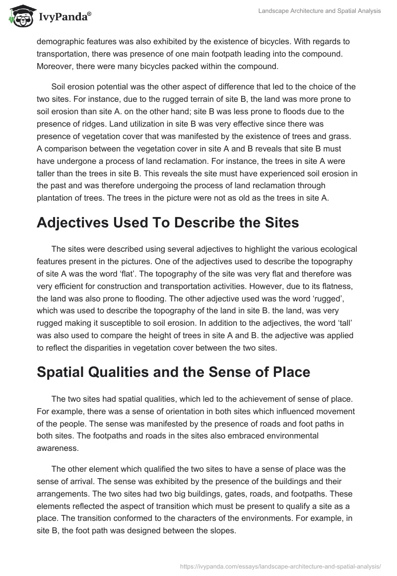 Landscape Architecture and Spatial Analysis. Page 2