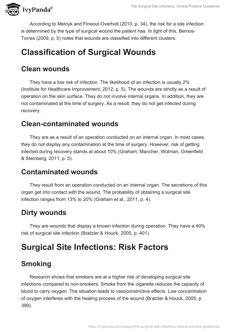 The Surgical Site Infections: Clinical Practice Guidelines. Page 3