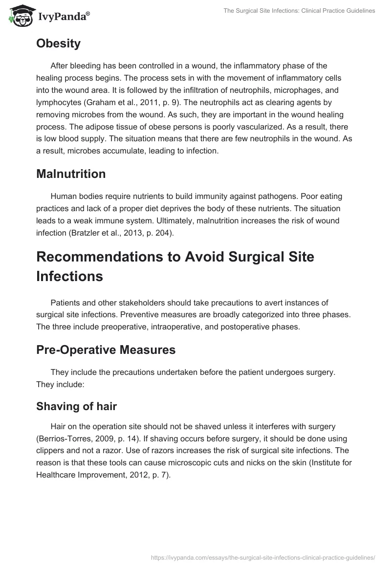 The Surgical Site Infections: Clinical Practice Guidelines. Page 4