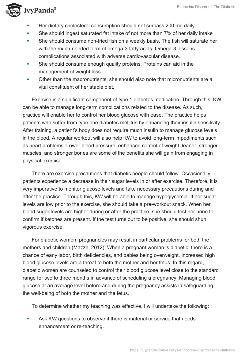 Endocrine Disorders: The Diabetic. Page 3