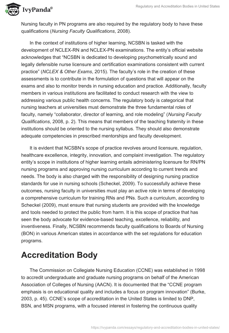 Regulatory and Accreditation Bodies in United States. Page 2