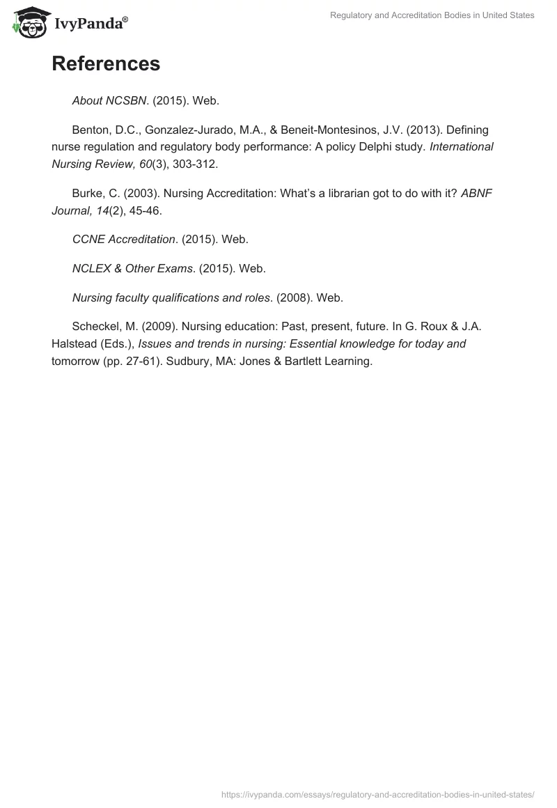 Regulatory and Accreditation Bodies in United States. Page 4