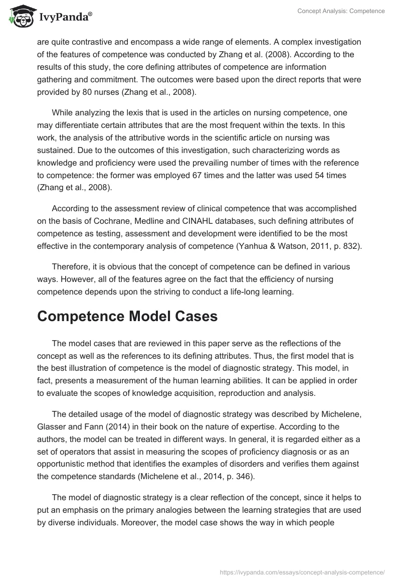 Concept Analysis: Competence. Page 3