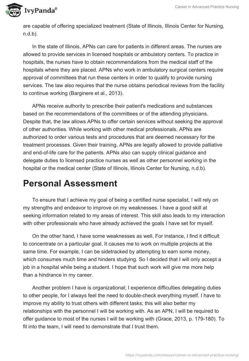 Career in Advanced Practice Nursing. Page 2