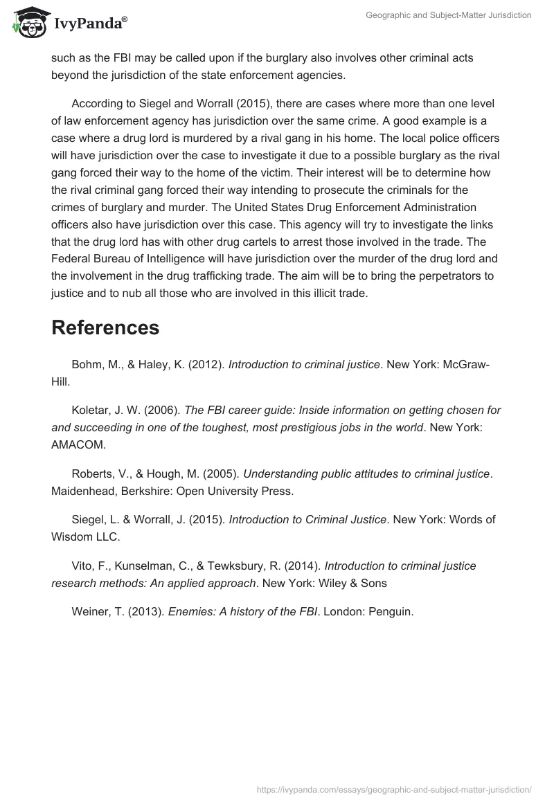 Geographic and Subject-Matter Jurisdiction. Page 2