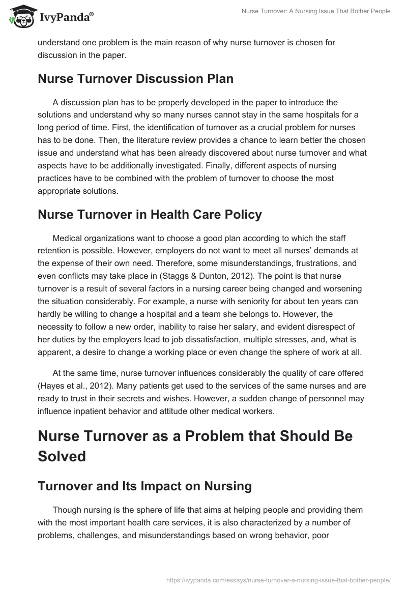 Nurse Turnover: A Nursing Issue That Bother People. Page 2