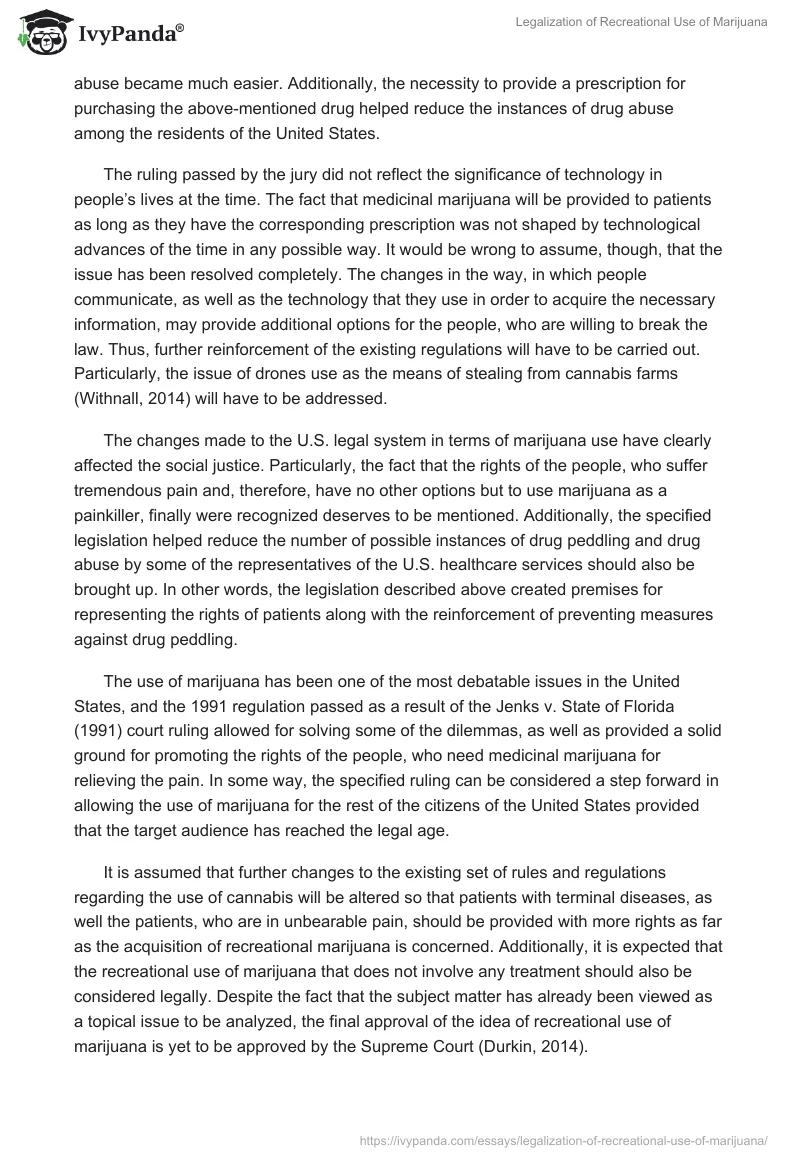 Legalization of Recreational Use of Marijuana. Page 2