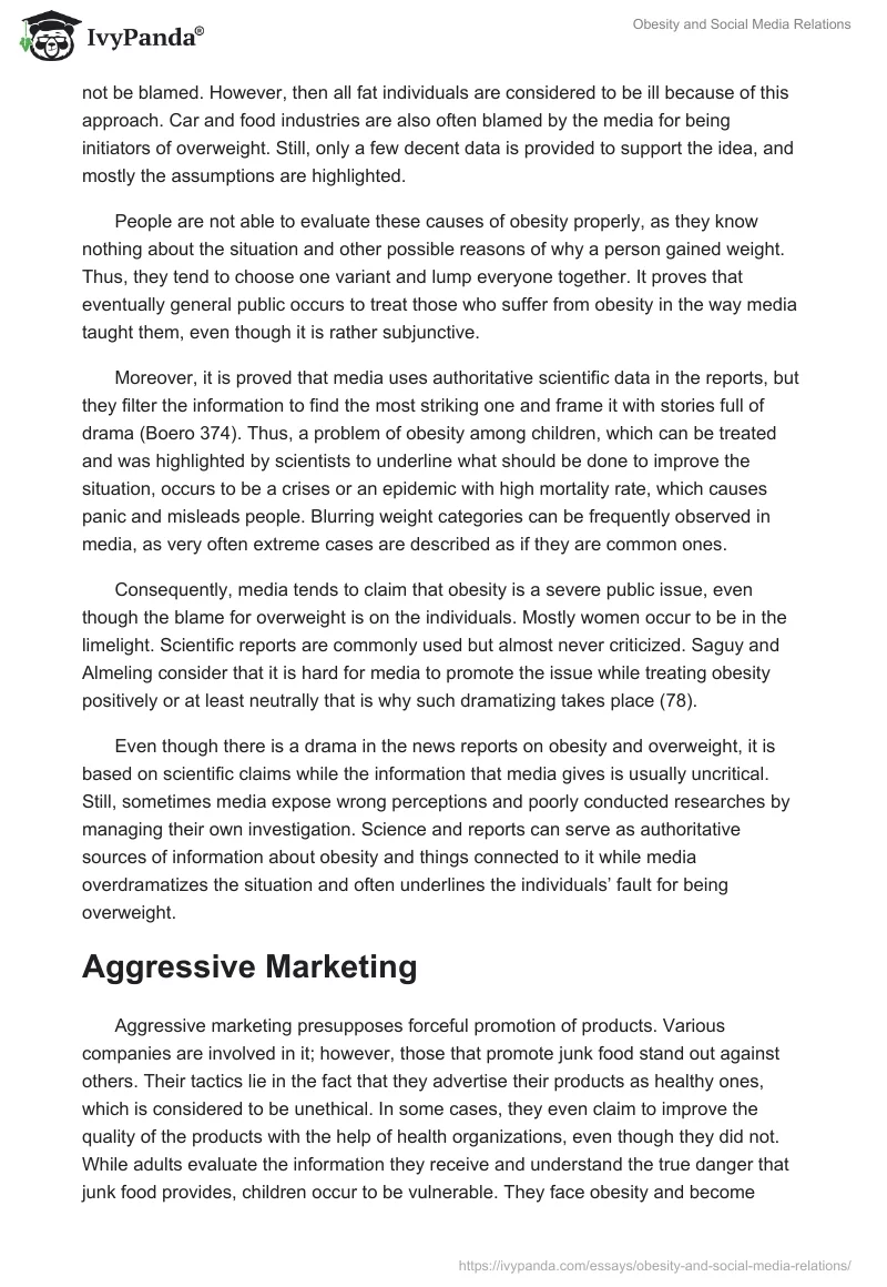 Obesity and Social Media Relations. Page 4