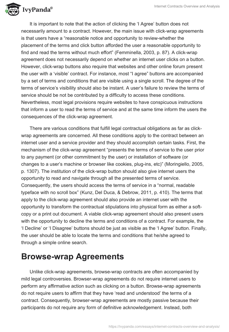 Internet Contracts Overview and Analysis. Page 2