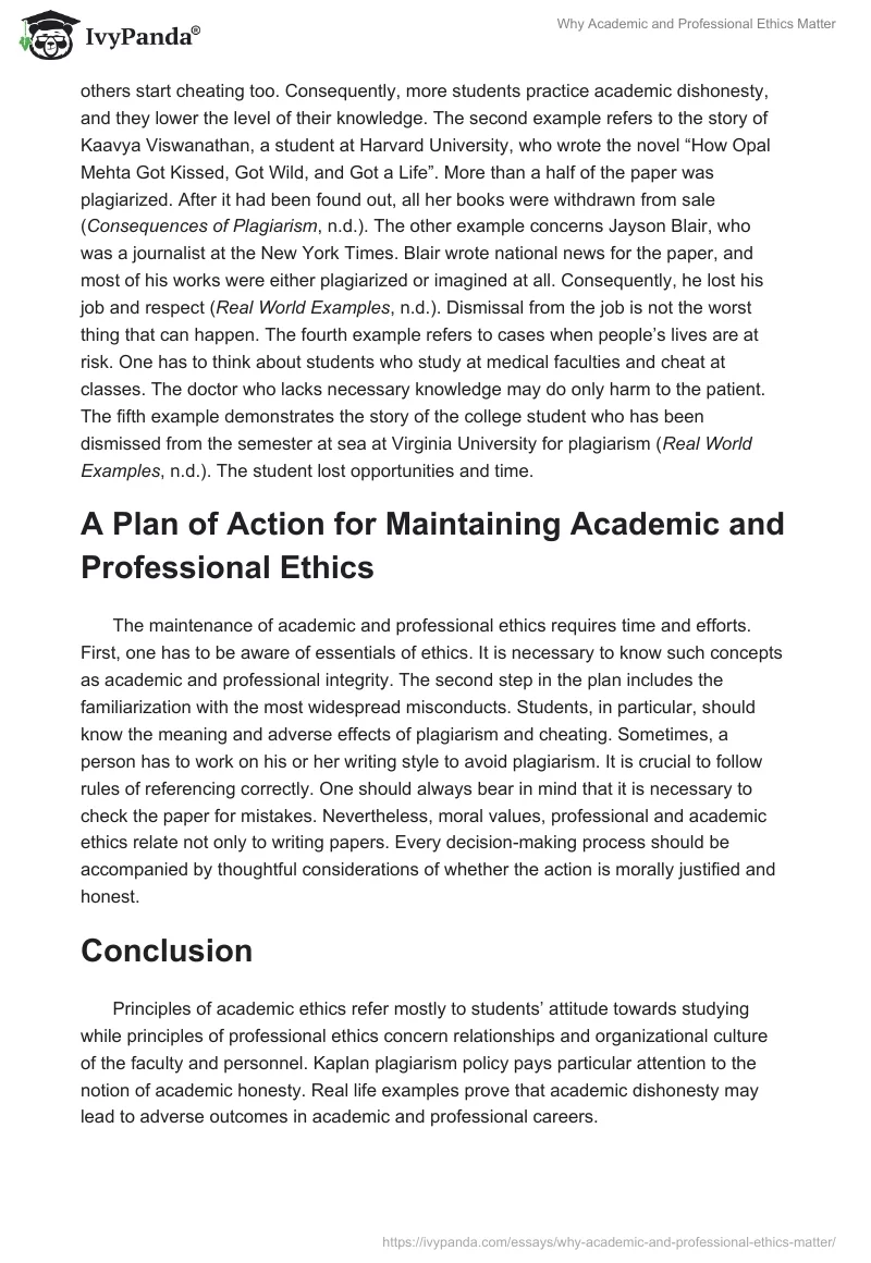 Why Academic and Professional Ethics Matter. Page 3