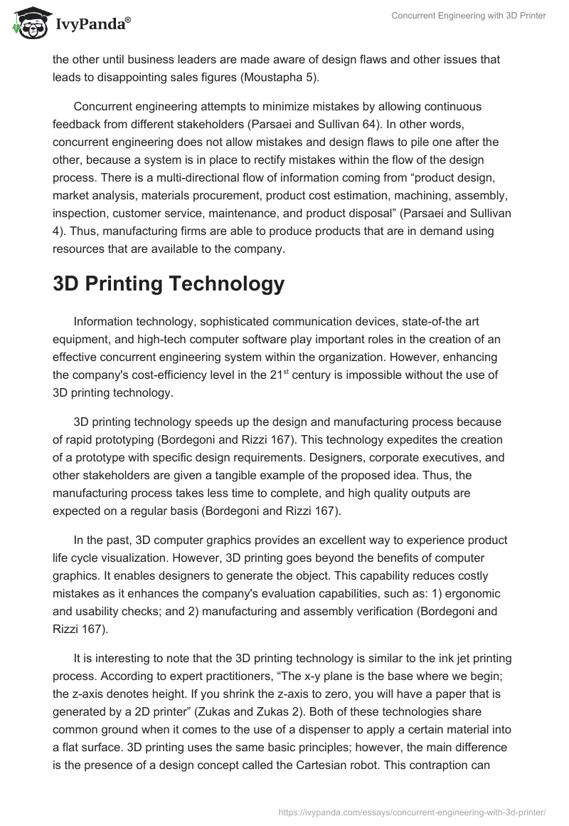 Concurrent Engineering with 3D Printer. Page 2