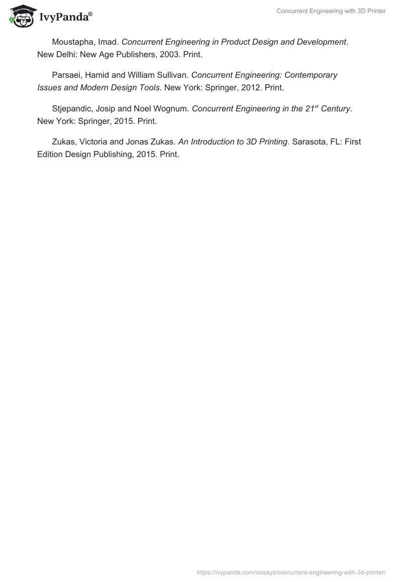 Concurrent Engineering with 3D Printer. Page 4