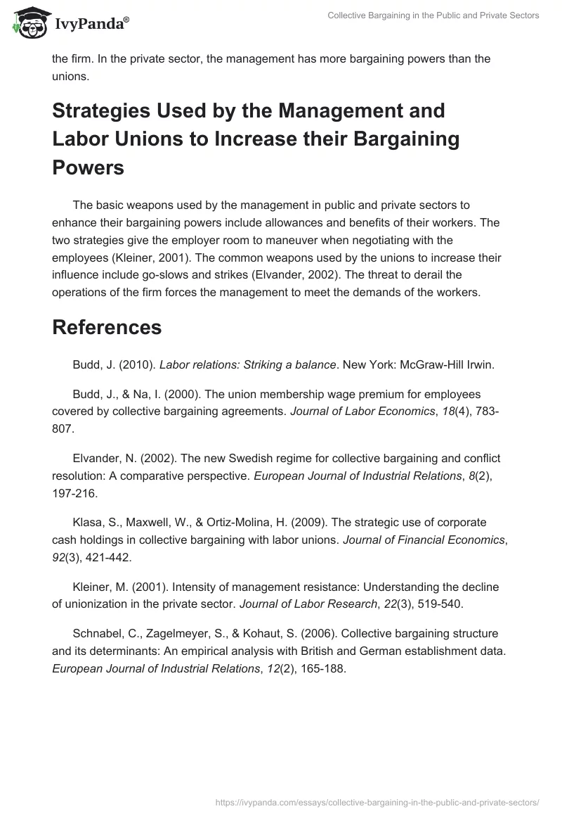 Collective Bargaining in the Public and Private Sectors. Page 3