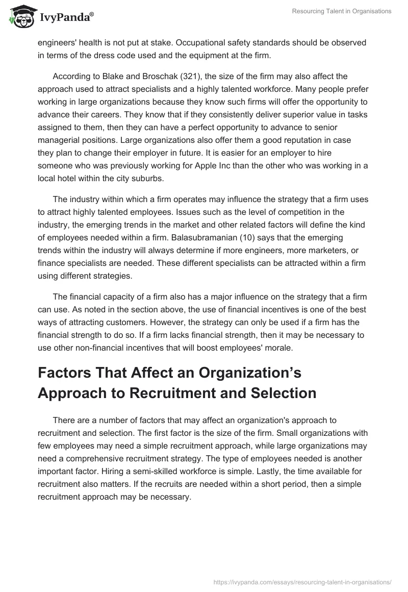 Resourcing Talent in Organisations. Page 2