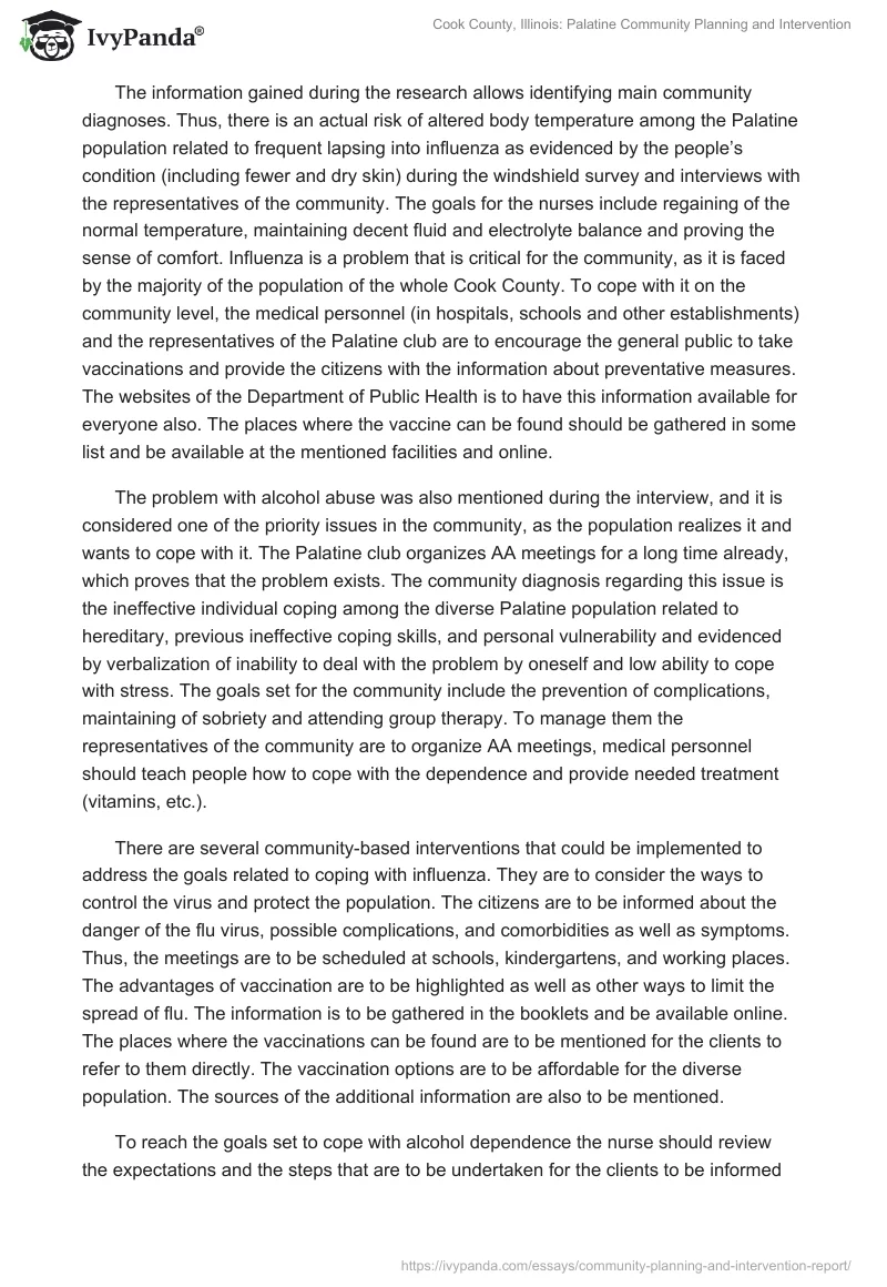 Cook County, Illinois: Palatine Community Planning and Intervention. Page 2