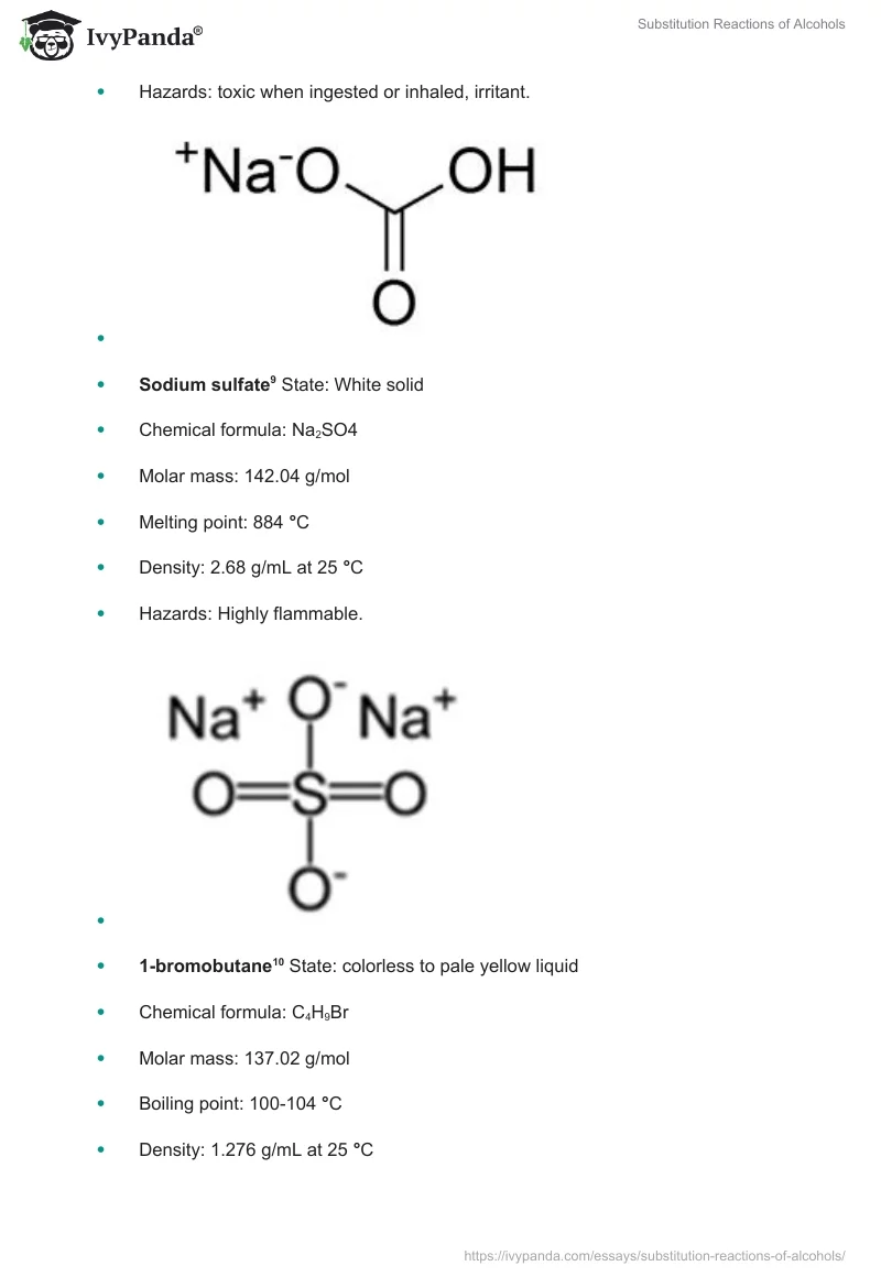 Substitution Reactions of Alcohols. Page 4