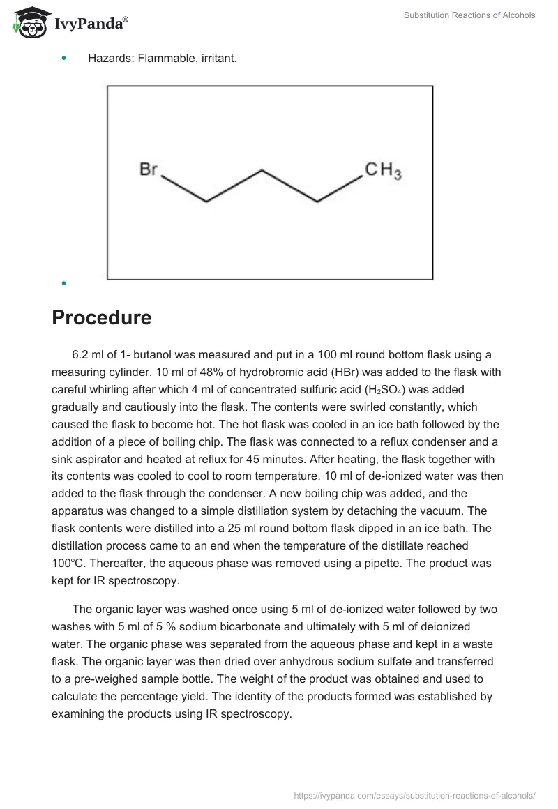 Substitution Reactions of Alcohols. Page 5