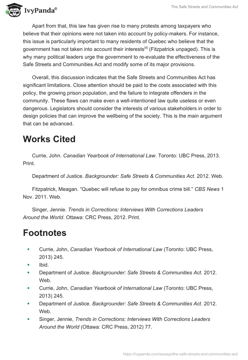 The Safe Streets and Communities Act. Page 3