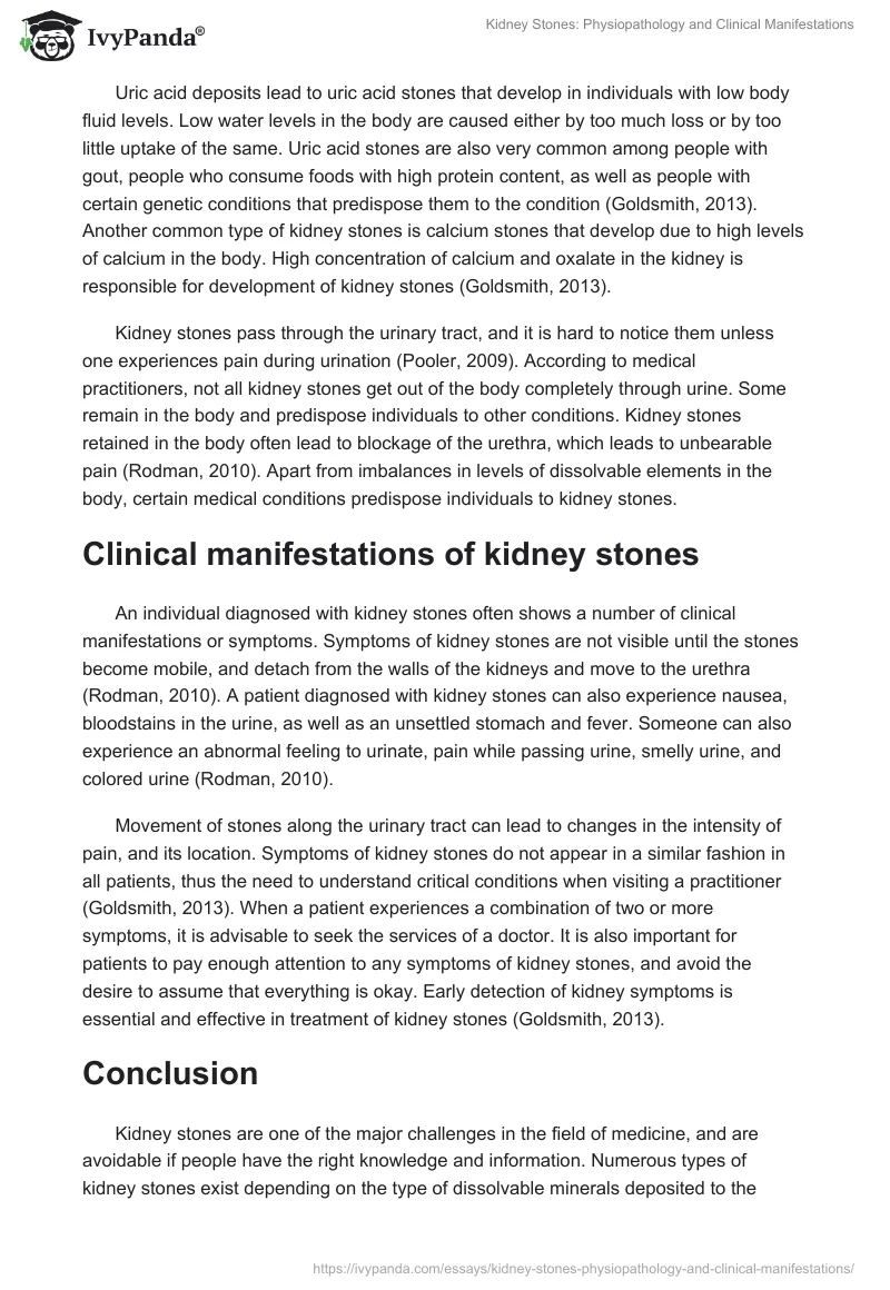 Kidney Stones: Physiopathology and Clinical Manifestations. Page 2