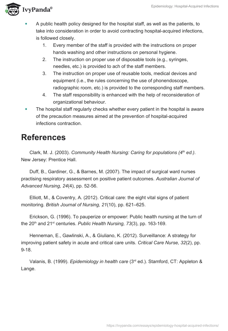 Epidemiology: Hospital-Acquired Infections. Page 5