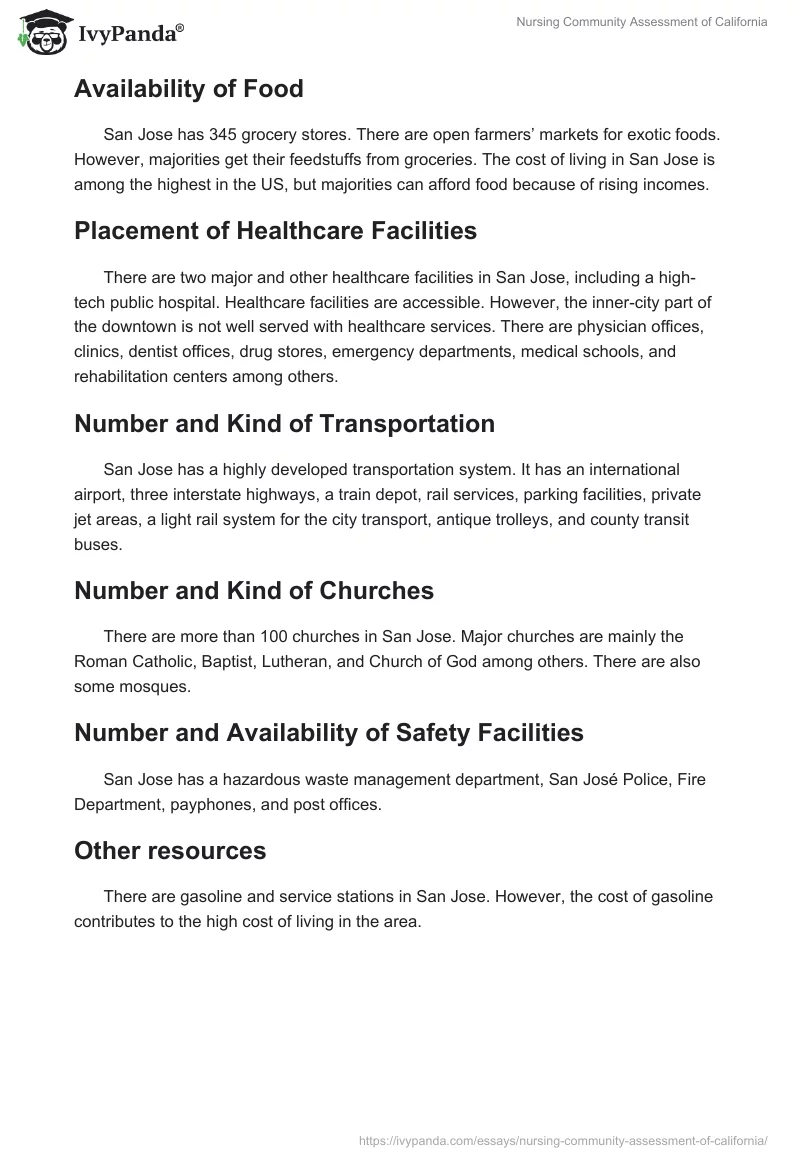 Nursing Community Assessment of California. Page 2