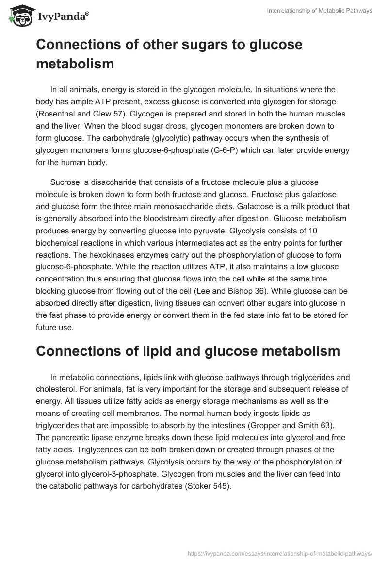 Interrelationship of Metabolic Pathways. Page 4