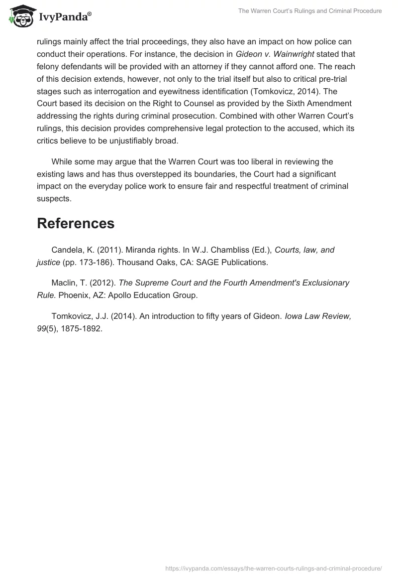 The Warren Court’s Rulings and Criminal Procedure. Page 2