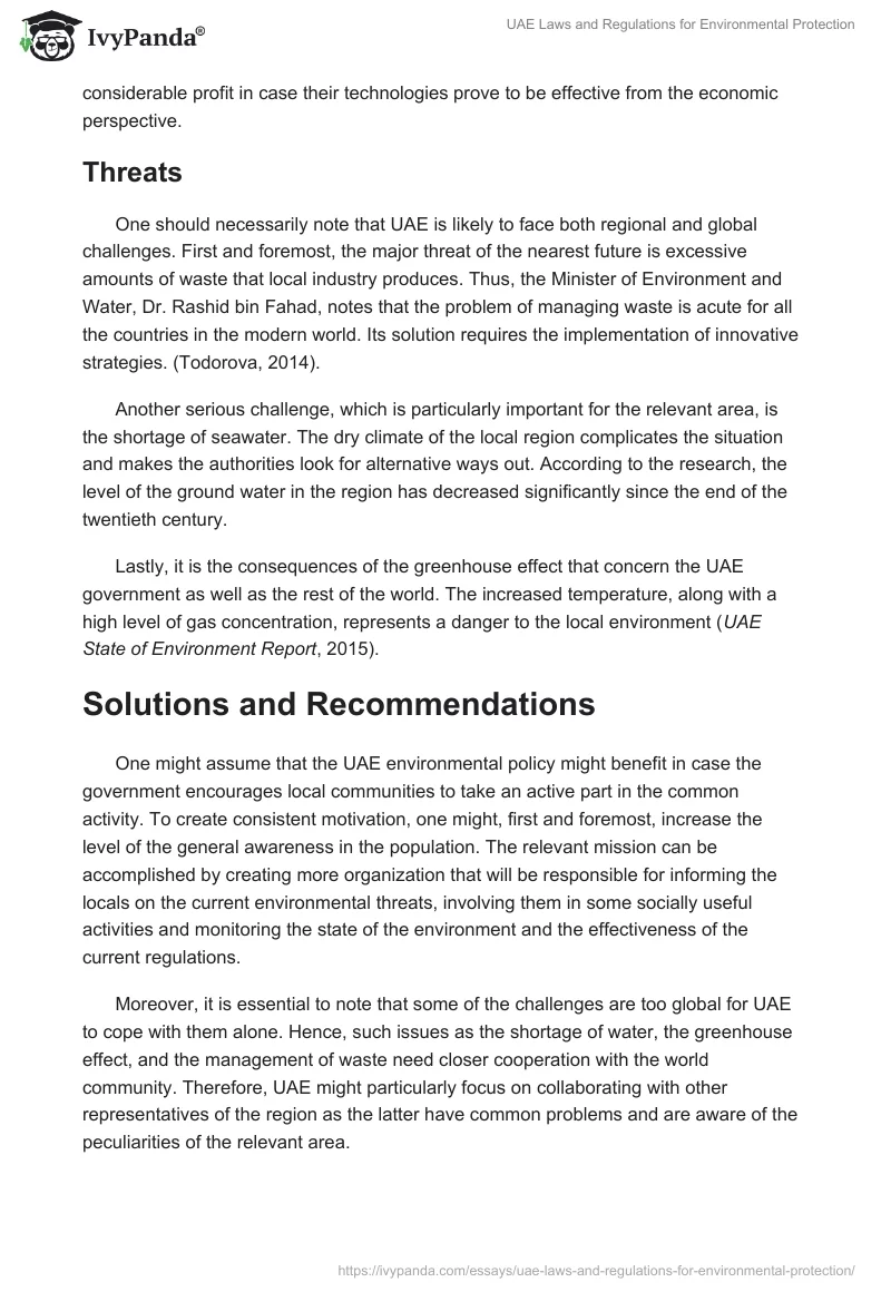 UAE Laws and Regulations for Environmental Protection. Page 4