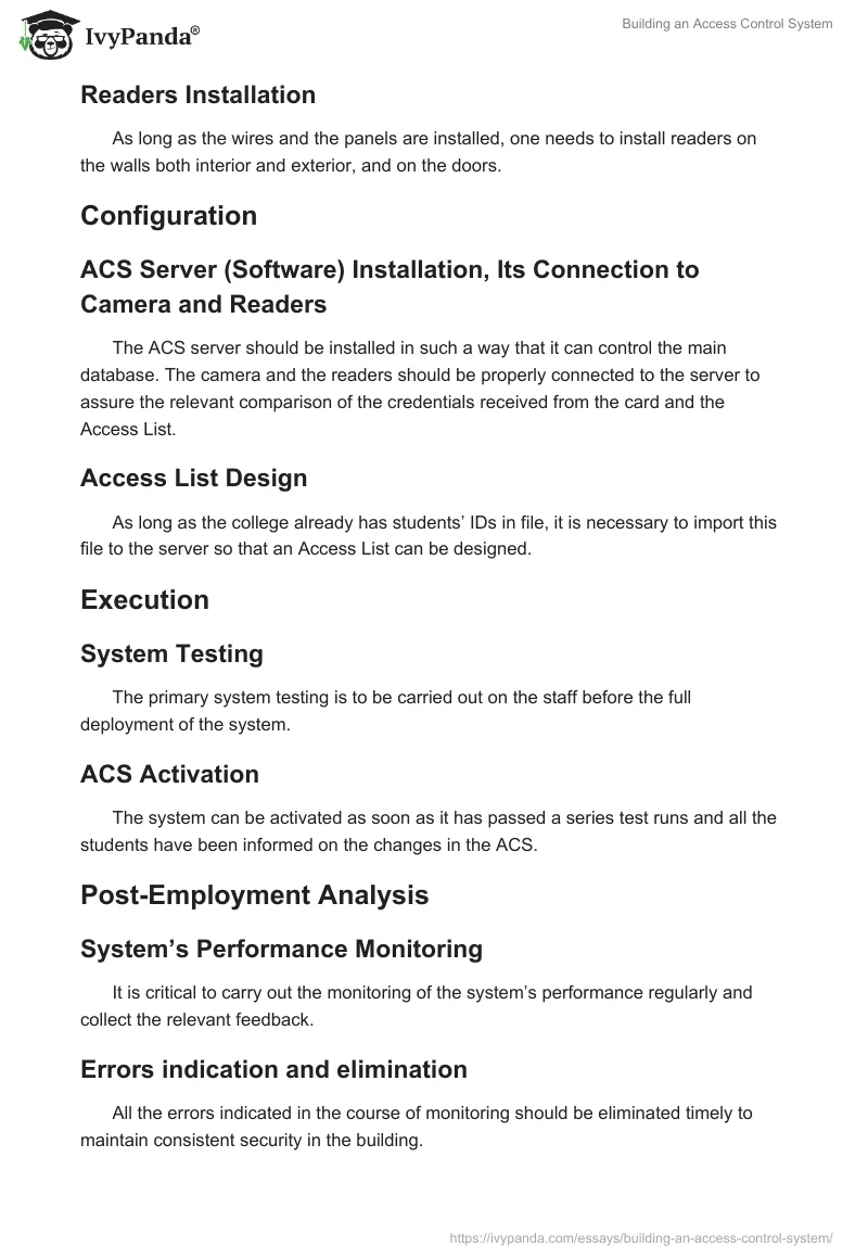 Building an Access Control System. Page 2