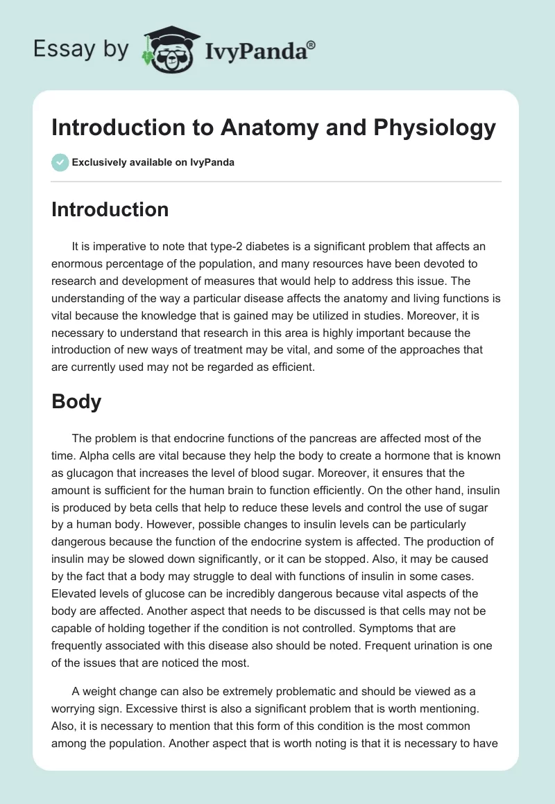 Introduction to Anatomy and Physiology. Page 1