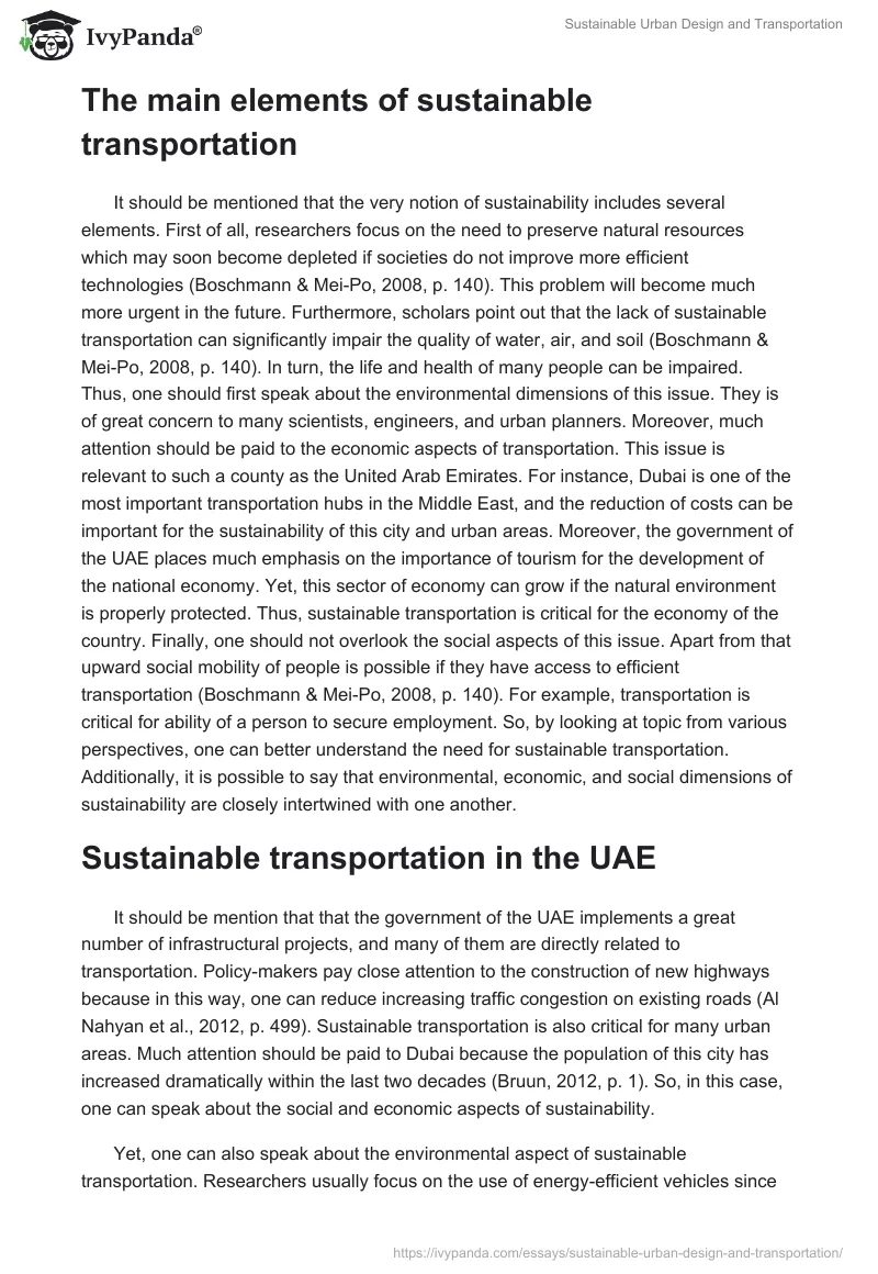 Sustainable Urban Design and Transportation. Page 2