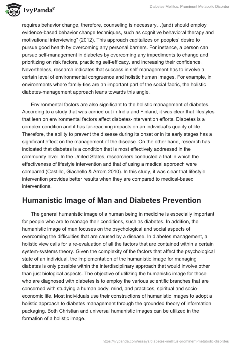 Diabetes Mellitus: Prominent Metabolic Disorder. Page 3