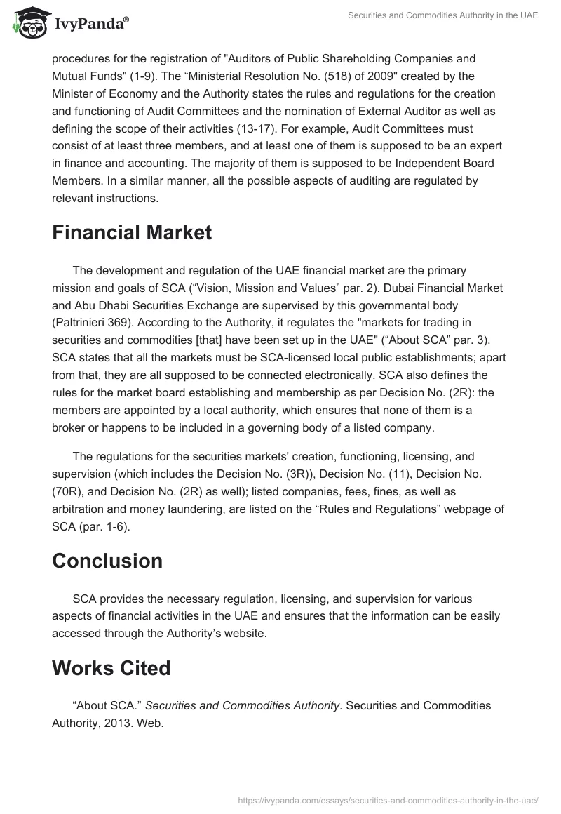Securities and Commodities Authority in the UAE. Page 2