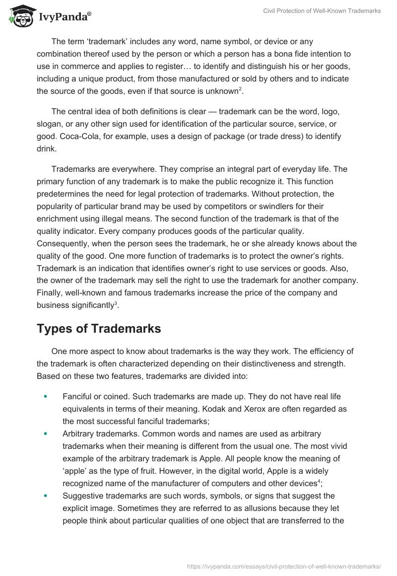 Civil Protection of Well-Known Trademarks. Page 2