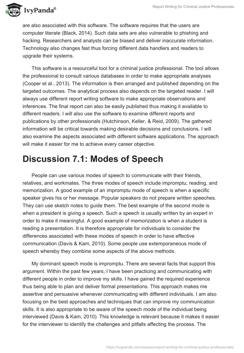 Report Writing for Criminal Justice Professionals. Page 3