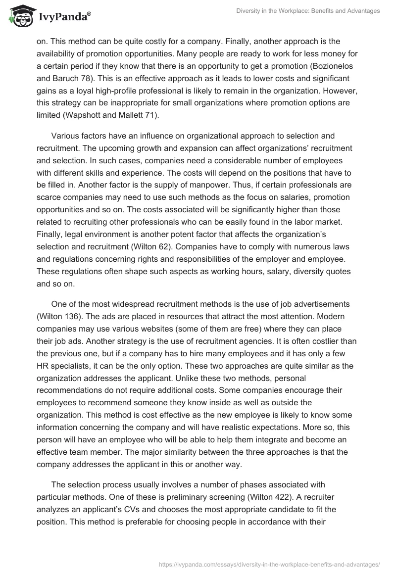 Diversity in the Workplace: Benefits and Advantages. Page 2