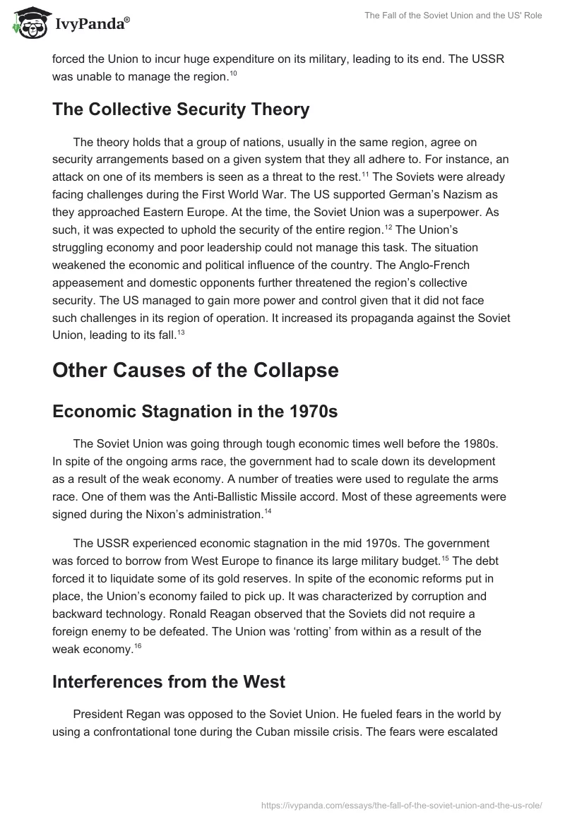 The Fall of the Soviet Union and the US' Role. Page 3
