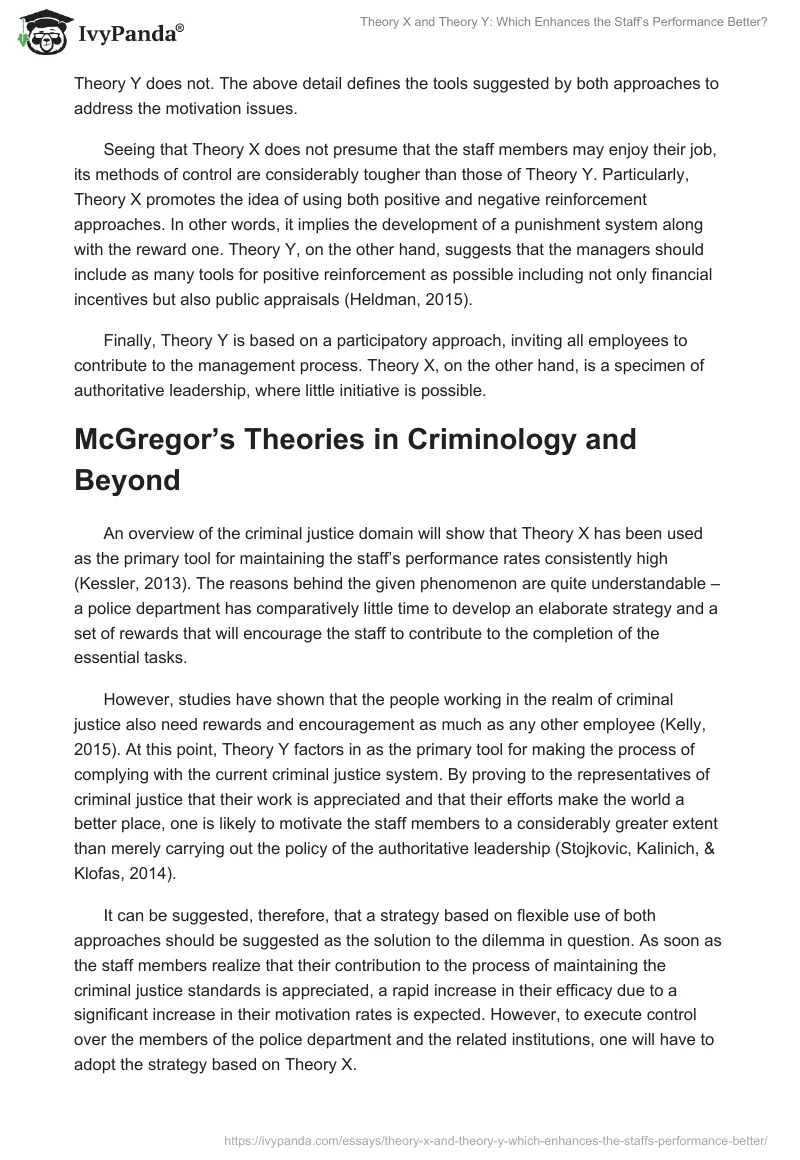 Theory X and Theory Y: Which Enhances the Staff’s Performance Better?. Page 2