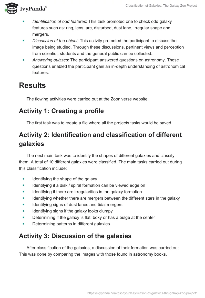 Classification of Galaxies: The Galaxy Zoo Project. Page 3