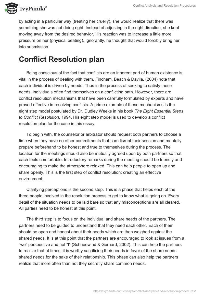 Conflict Analysis and Resolution Procedures. Page 3