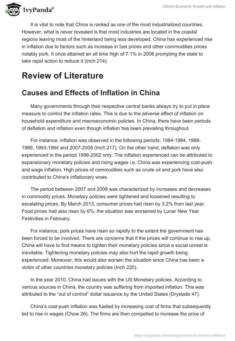 China's Economic Growth and Inflation. Page 2