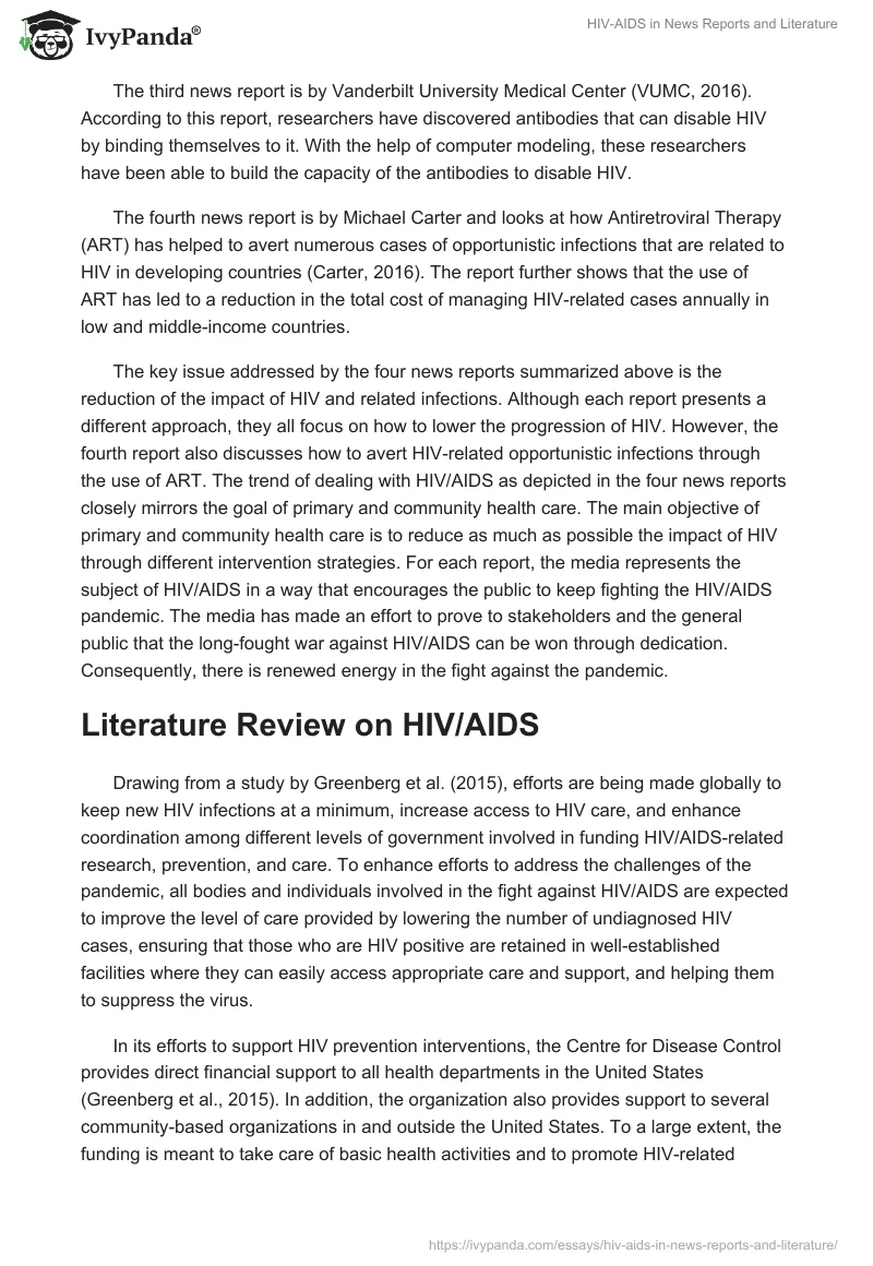 HIV-AIDS in News Reports and Literature. Page 2