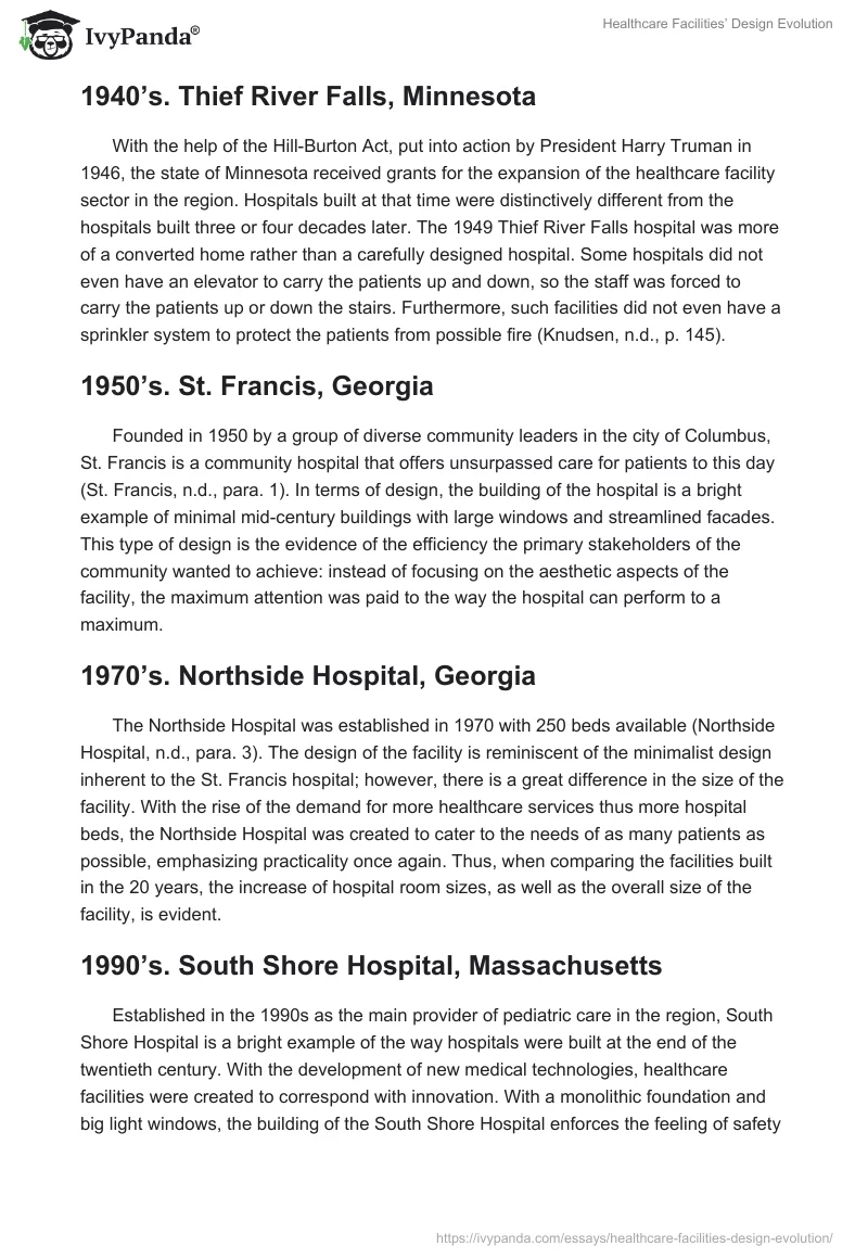 Healthcare Facilities’ Design Evolution. Page 2
